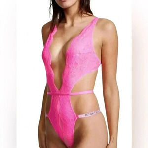 Victoria's Secret Pink Lace Bodysuit